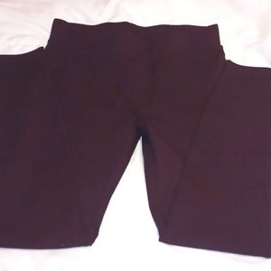 Matty M "Dark Wine" High Rise Slub Leggings with Back Pockets in Size Small